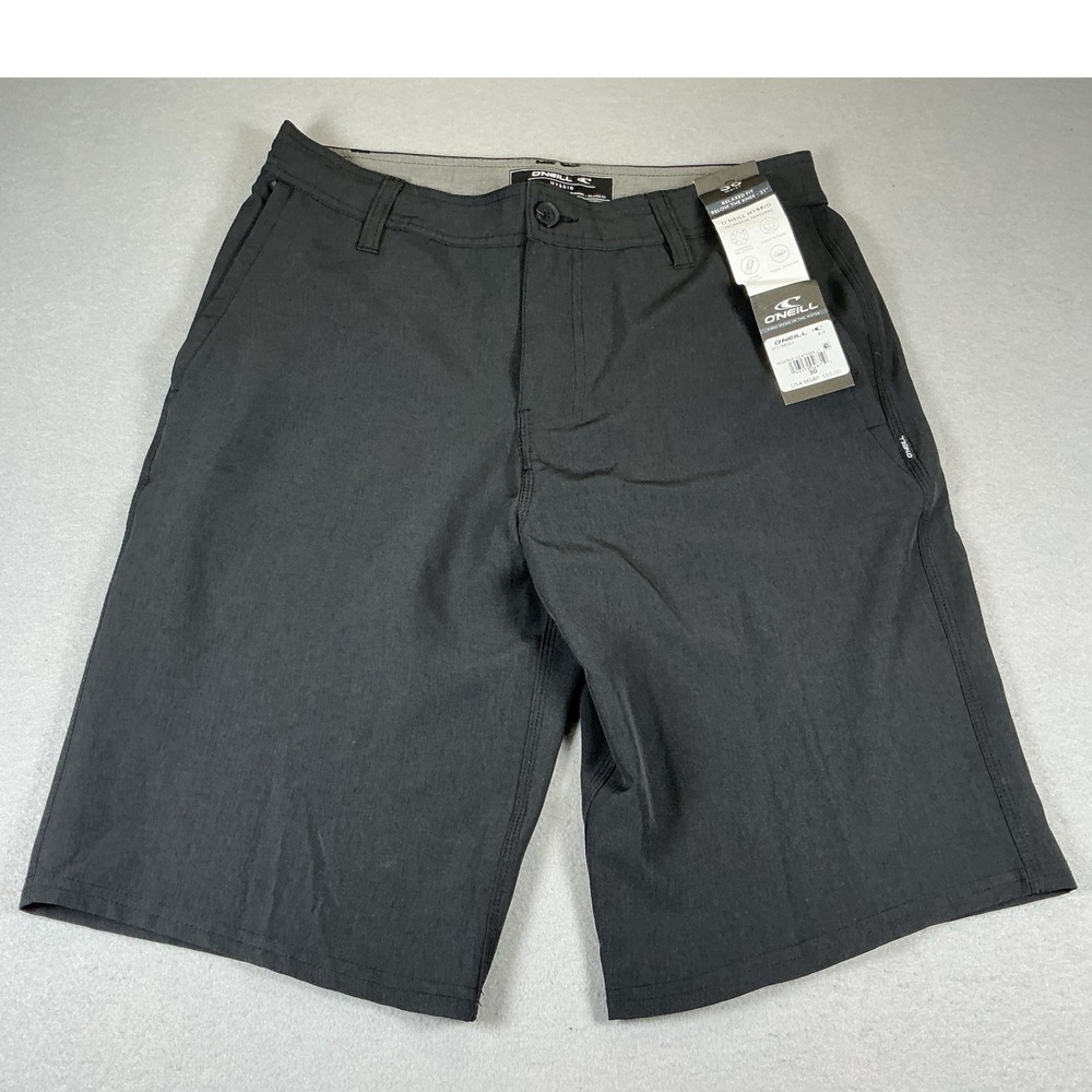 O'Neill Hybrid Shorts Mens 30 Black Reserve Heather 21 Boardshorts Stretch NWT